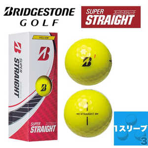 ブリヂストン ゴルフボール SUPER STRAIGHT スーパー ストレート《1スリーブ(3球)/イエロー》 T3YX