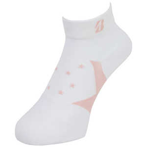 ブリヂストン レディース 3Dベーシックアンクル SSソックス ［レディース /フリーサイズ］ ホワイト SOS25L