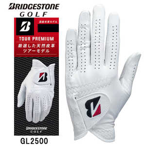 ブリヂストン ゴルフグローブ TOUR PREMIUM ［左手着用(右打ち用) /25cm］ ホワイト GL2500