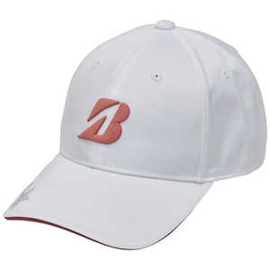 ブリヂストン レディース プロモデルキャップ ［レディース /フリーサイズ：約54?58cm］ ホワイト×ピンク 【返品交換不可】 CPG25L