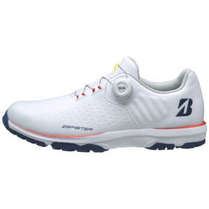 ブリヂストン ゴルフシューズ ゼロ・スパイク バイター ライト ［メンズ / 25.5cm / 幅：3E］ ホワイト×オレンジ SH2505