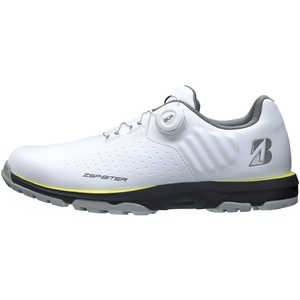 ブリヂストン ゴルフシューズ ゼロ・スパイク バイター ライト ［メンズ / 27.5cm / 幅：3E］ ホワイト×イエロー SH2505