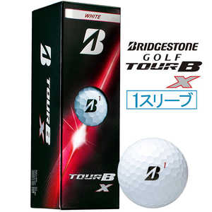 ブリヂストン ゴルフボール TOUR B X ［3球(1スリーブ)］ ホワイト B6WXJ