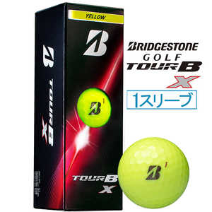 ブリヂストン ゴルフボール TOUR B X ［3球(1スリーブ)］ イエロー B6YXJ