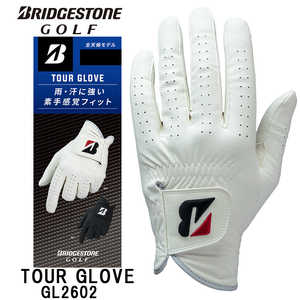 ブリヂストン ゴルフ用品 ゴルフグローブ TOUR GLOVE ［左手着用(右打ち用) / 21cm］ ホワイト GL2602