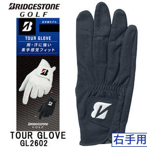 ブリヂストン ゴルフ用品 ゴルフグローブ TOUR GLOVE ［右手着用(左打ち用) / 23cm］ ブラック GL2603