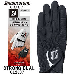 ブリヂストン ゴルフ用品 ゴルフグローブ STRONG DUAL ［左手着用(右打ち用) / 24cm］ ブラック GL2607