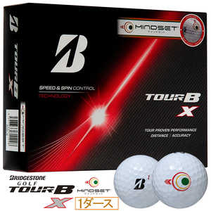 ブリヂストン 26TOUR B X マインドセット BRIDGESTONE GOLF ［12球(1ダース)］ ホワイト B6WXJM