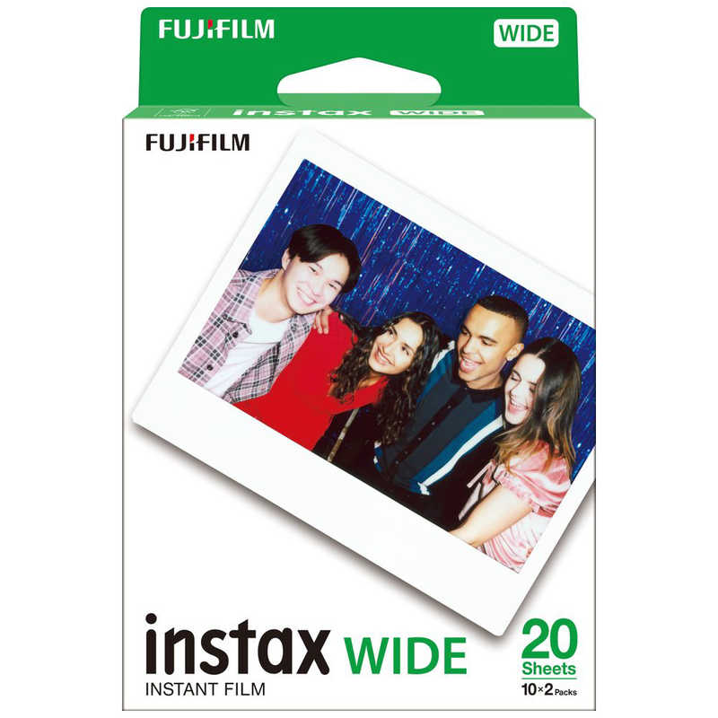 富士フイルム　FUJIFILM 富士フイルム　FUJIFILM インスタントカラーフィルム instax WIDE 2パック(10枚入×2) INSTAXWIDEWW2 INSTAXWIDEWW2