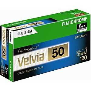 富士フイルム　FUJIFILM ベルビア50 120 5本パック(新パッケージ) 120VELVIA50EPNP12EX5