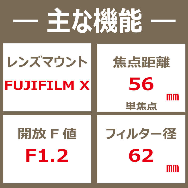 富士フイルム　FUJIFILM 富士フイルム　FUJIFILM カメラレンズ ［FUJIFILM X /単焦点レンズ］ ブラック フジノンレンズ XF56mmF1.2 R フジノンレンズ XF56mmF1.2 R