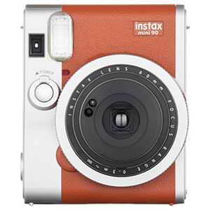 ＜コジマ＞ 富士フイルム FUJIFILM インスタントカメラ instax mini 90 『チェキ』 ネオクラシック ブラウン ブラウン INSTAXMINI90BROWN