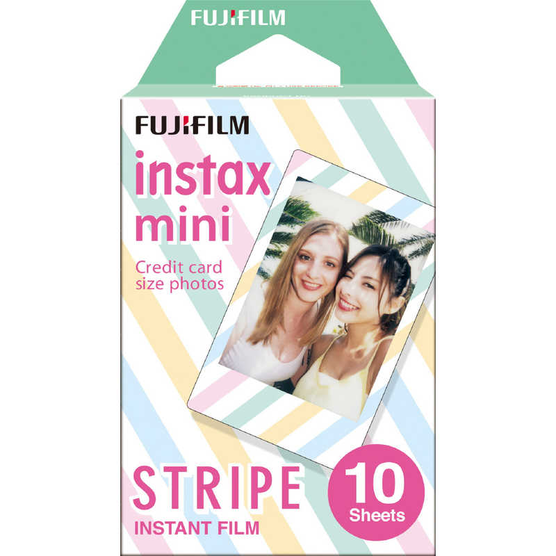 富士フイルム　FUJIFILM 富士フイルム　FUJIFILM チェキ インスタントカラーフィルム｢ストライプ｣ 1パック(10枚入) INSTAXMINISTRIPEWW1 INSTAXMINISTRIPEWW1