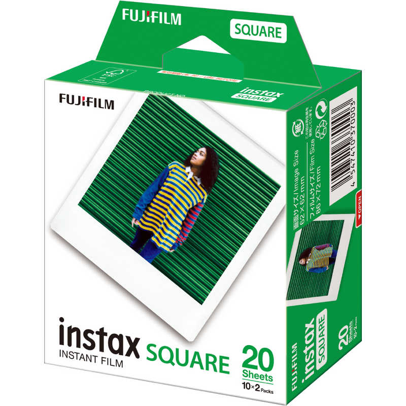 富士フイルム　FUJIFILM 富士フイルム　FUJIFILM チェキ ｢instax SQUARE｣ 2パック(10枚入×2) INSTAXSQUAREWW2 INSTAXSQUAREWW2