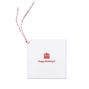 富士フイルム　FUJIFILM Photo Gift Tag WH Birthdayケーキ ましかくサイズ(89×89mm)用 GIFTTAGWHBIRTHDAYｹｰｷ