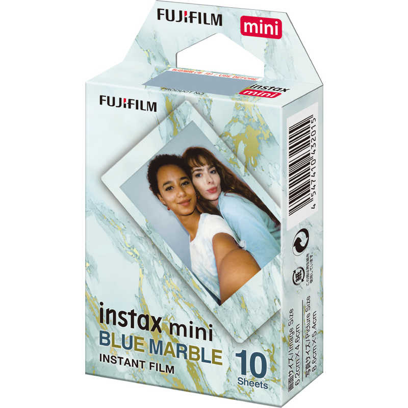 富士フイルム　FUJIFILM 富士フイルム　FUJIFILM チェキ インスタントフィルム instax mini用フィルム｢BLUE MARBLE｣ 1パック(10枚入) ブルーマーブル INSTAXMINIBLUEMARBLE INSTAXMINIBLUEMARBLE