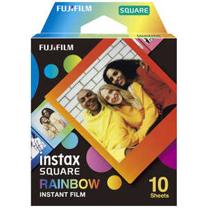 富士フイルム FUJIFILM スクエアフィルムRAINBOW チェキ インスタントフィルム スクエアフィルム RAINBOW(レインボー) INSSQRAINBOWWW1