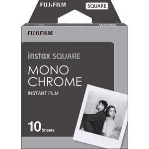 富士フイルム FUJIFILM スクエアフィルムMONOCHROME チェキ インスタントフィルム スクエアフィルム MONOCHROME(モノクローム) INSSQMONOCHROMEWW1