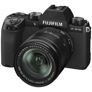 富士フイルム FUJIFILM Xシリーズ ミラーレス一眼カメラ(レンズキット)ブラック FXS10LK1855