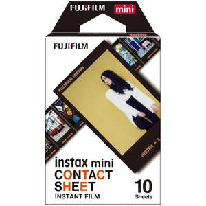 富士フイルム FUJIFILM チェキフィルムinstaxminiコンタクトシート チェキ インスタントフィルム instax mini用フィルム「CONTACT SHEET」 1パック(10枚入) コン