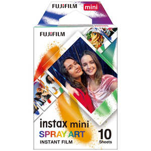 富士フイルム　FUJIFILM チェキ インスタントフィルム カラー instax mini SPRAY ART(スプレーアート ) [10枚 /1パック] INSTAXMINISPRAYAR