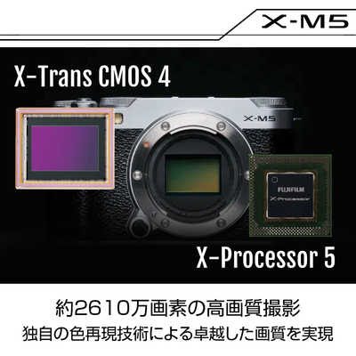富士フイルム FUJIFILM ミラーレス一眼カメラ ブラック F X-M5LK-1545