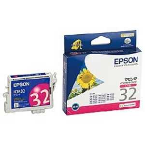 ＜コジマ＞ エプソン EPSON インクカートリッジ マゼンタ ICM32画像