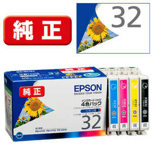 ＜コジマ＞ エプソン EPSON インクカートリッジ 4色セット IC4CL32画像