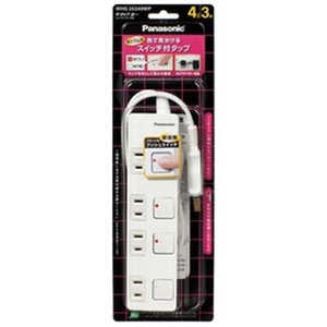 パナソニック Panasonic ザ・タップZ 4個口 ACアダプター対応「3m」 WHS25349WP(ホワイト) パナソニック Panasonic ザ・タップZ 4個口 ACアダプター対応「3m」 WHS25349WP(ホワイト)