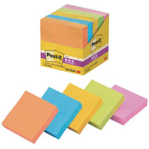 3Mジャパン ポスト･イット 強粘着 50X50mm 90枚X5パッド 5色混色 6505SSAN_
