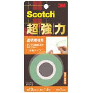 3Mジャパン 3M スコッチ 超強力両面テープ透明素材用 12mmX1.5m KTD12_ 3Mジャパン 3M スコッチ 超強力両面テープ透明素材用 12mmX1.5m KTD12_
