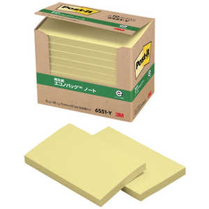 3Mジャパン 3M ポスト･イット 75X127mm 100枚X10パッド イエロー 6551Y_