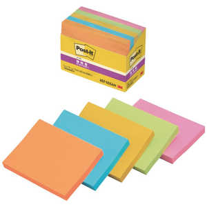 3Mジャパン 3M ポスト･イット 強粘着 75X100mm 90枚X5パッド 5色混色 6575SSAN_