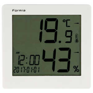 保土ヶ谷電子販売 デジタル置き時計 フォルミア HO-001 ホワイト ホワイト HO001