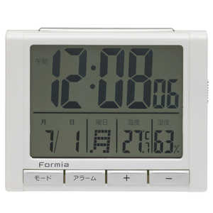 保土ヶ谷電子販売 デジタル目覚まし時計 フォルミア FORMIA(フォルミア) ホワイト HT-017WH 保土ヶ谷電子販売 デジタル目覚まし時計 フォルミア FORMIA(フォルミア) ホワイト HT-017WH
