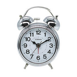 フォルミア ツインベル目覚まし時計 ［アナログ］ シルバー HT-A038S-SV