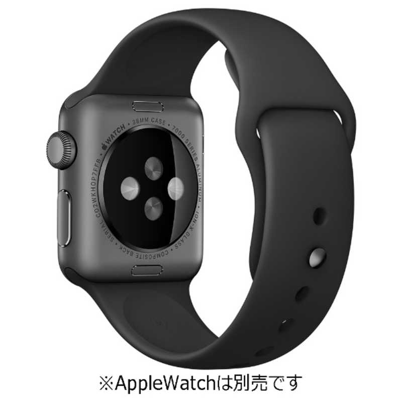 アップル アップル Apple Watch 38mm 用交換バンドブラックスポーツバンドとスペースブラックピン　MJ4F2FE/A MJ4F2FEA MJ4F2FEA