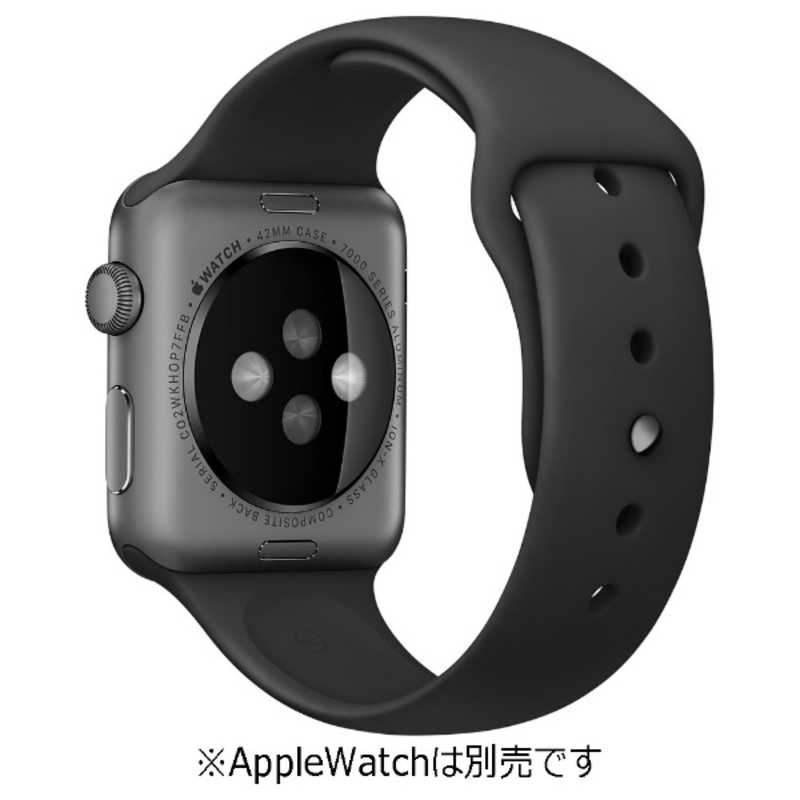 アップル アップル Apple Watch 42mm 用交換バンド ブラックスポーツバンドとスペースブラックピン　MJ4N2FE/A MJ4N2FEA MJ4N2FEA