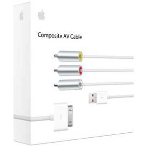 アップル 【純正】 iPad／iPhone／iPod対応［Dock］ コンポジットAVケーブル　MC748AM/A APPLEｺﾝﾎﾟｼﾞｯﾄAVｹｰﾌﾞﾙ