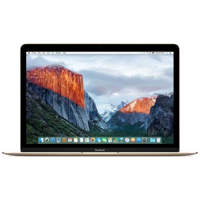 アップル アップル MacBook 12インチ Retina Displayモデル［Core m5（1.2GHzデュアルコア）／8GB／SSD：512GB］　ゴールド　MLHF2J/A　ゴールド MLHF2JA MLHF2JA