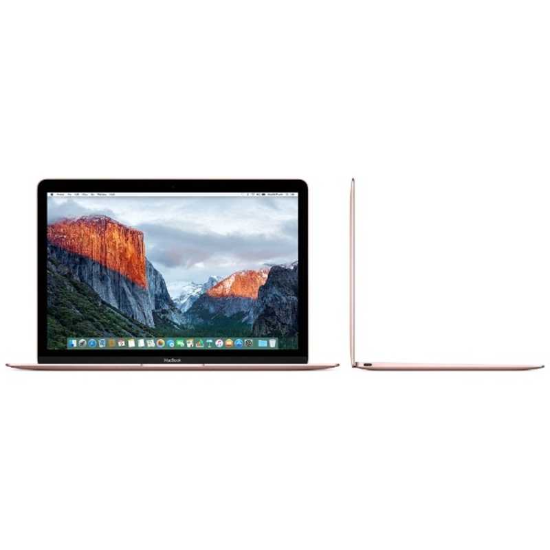 アップル アップル MacBook 12インチ Retina Displayモデル［Core m5（1.2GHzデュアルコア）／8GB／SSD：512GB］　ローズゴールド　MMGM2J/A　ローズゴールド MMGM2JA MMGM2JA