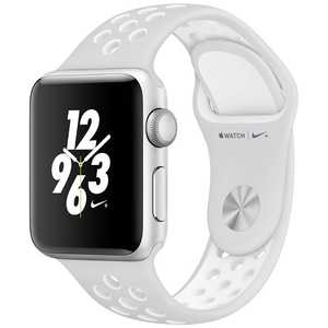 アップル Apple Watch Nike+ 38mm シルバーアルミニウムケースとピュアプラチナ/ホワイトNikeスポーツバンド MQ1L2J/A MQ1L2JA