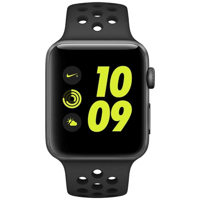 アップル アップル Apple Watch Nike+ 42mm スペースグレイアルミニウムケースとアンスラサイト/ブラックNikeスポーツバンド MQ1M2J/A MQ1M2JA MQ1M2JA