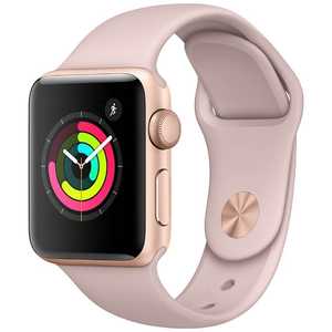 アップル Apple Watch Series 3（GPS） 38mm ゴールドアルミニウムケースとピンクサンドスポーツバンド　MQKW2J/A MQKW2JA