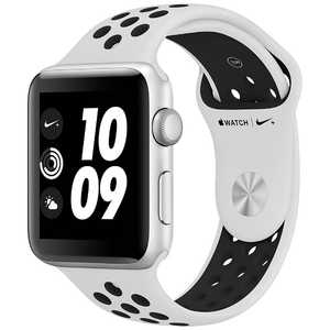 アップル Apple Watch Nike+（GPS） 42mm シルバーアルミニウムケースとピュアプラチナ/ブラックNikeスポーツバンド　MQL32J/A MQL32JA
