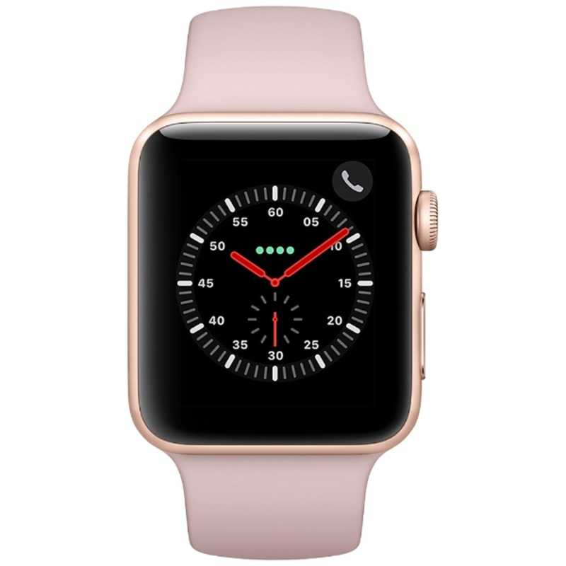 アップル アップル Apple Watch Series 3(GPS+Cellularモデル) 42mm MQKP2J/A ゴｰルドアルミニウムケｰスとピンクサンドスポｰツバンド  MQKP2J/A ゴｰルドアルミニウムケｰスとピンクサンドスポｰツバンド 