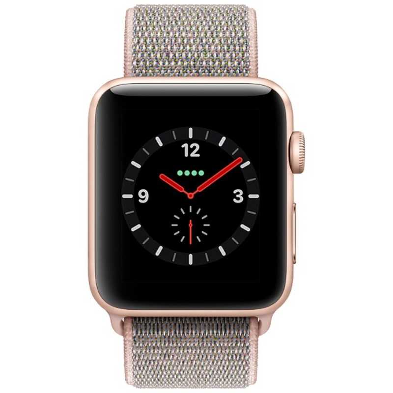 アップル アップル Apple Watch Series 3(GPS+Cellularモデル) 42mm MQKT2J/A ゴｰルドアルミニウムケｰスとピンクサンドスポｰツルｰプ  MQKT2J/A ゴｰルドアルミニウムケｰスとピンクサンドスポｰツルｰプ 