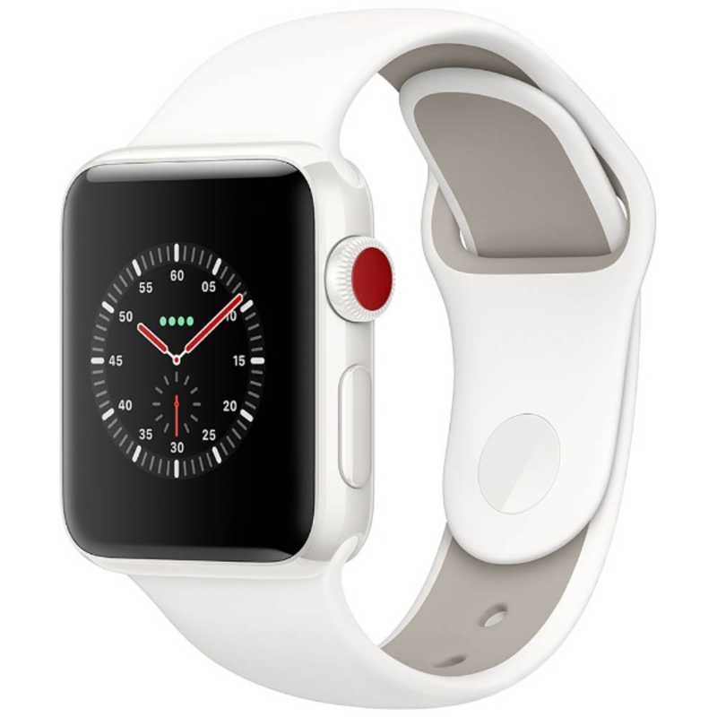 アップル アップル Apple Watch Edition（GPS + Cellularモデル） 38mm ホワイトセラミックケースとソフトホワイト/ペブルスポーツバンド　MQM32J/A MQM32JA MQM32JA