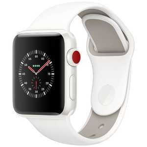 アップル Apple Watch Edition（GPS + Cellularモデル） 38mm ホワイトセラミックケースとソフトホワイト/ペブルスポーツバンド　MQM32J/A MQM32JA