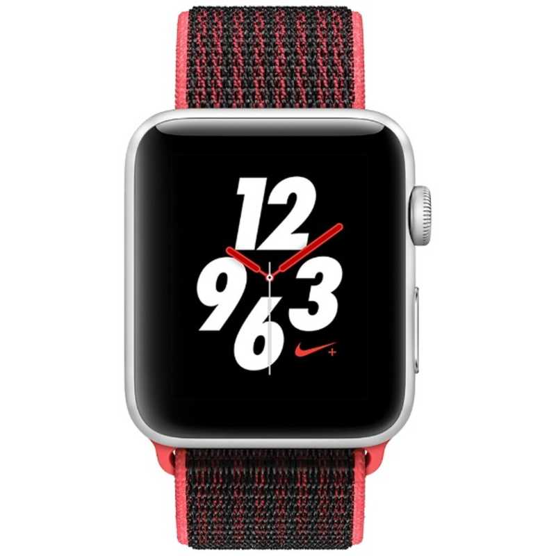 アップル アップル Apple Watch Nike+(GPS+Cellularモデル) 42mm MQMG2J/A シルバｰアルミニウムケｰスとブライトクリムゾン/ブラックNikeスポｰツルｰプ  MQMG2J/A シルバｰアルミニウムケｰスとブライトクリムゾン/ブラックNikeスポｰツルｰプ 
